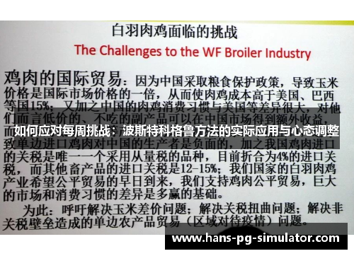 如何应对每周挑战：波斯特科格鲁方法的实际应用与心态调整